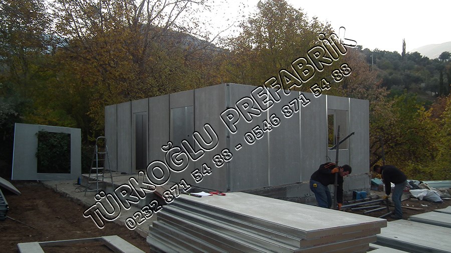 İki Katlı Prefabrik ev Yapımı