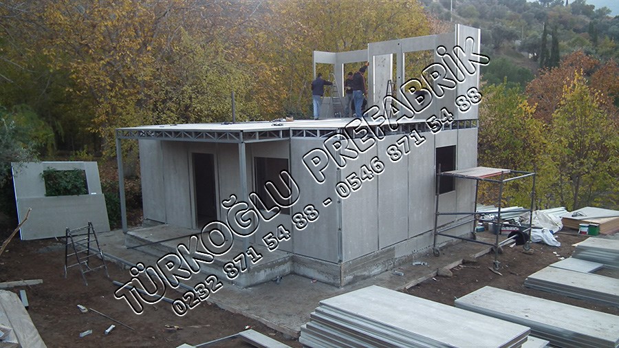 İki Katlı Prefabrik ev Yapımı